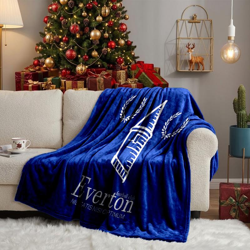 Football Club Everton Throws Blanket Flannel Blankets Plush for Couch Bed Gifts for Men Women Travel picnic blanket Christmas fan gifts