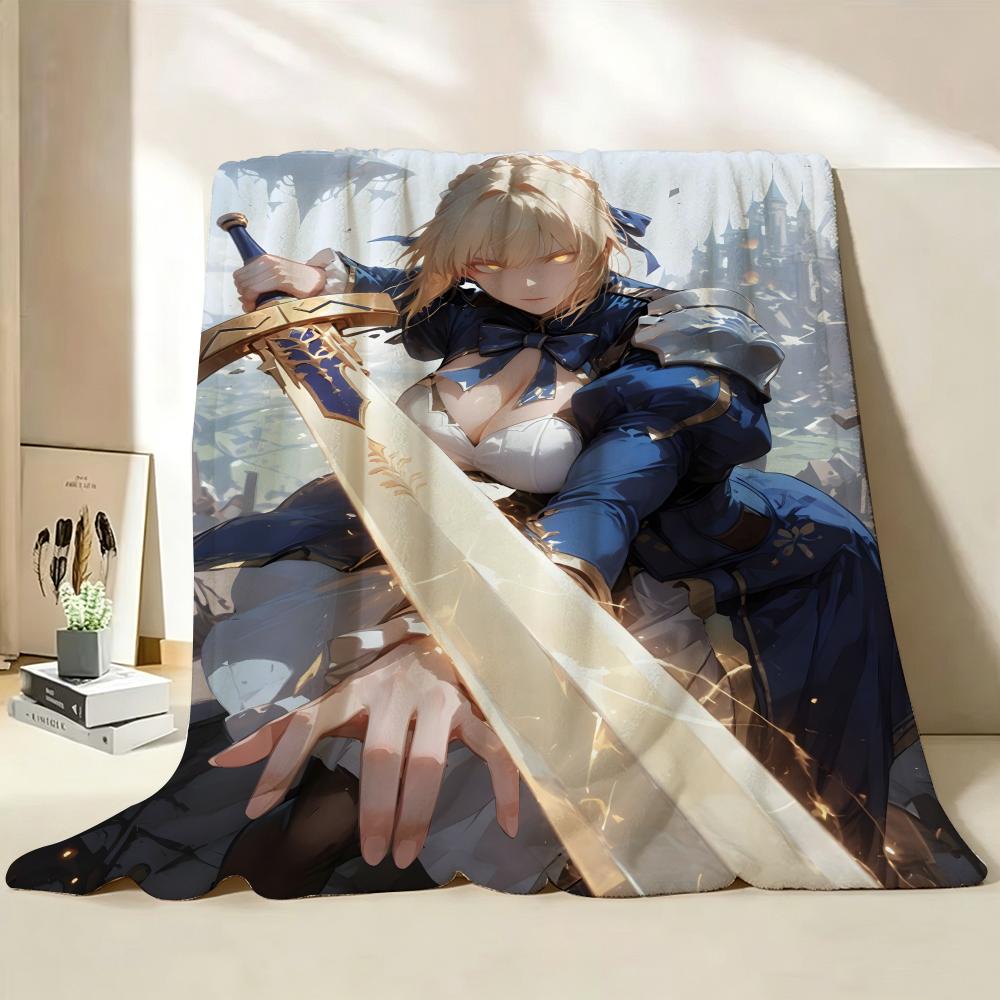 Game F Fate G Grand O Order Flannel Blanket Suitable for Sofa Living Room Bedroom