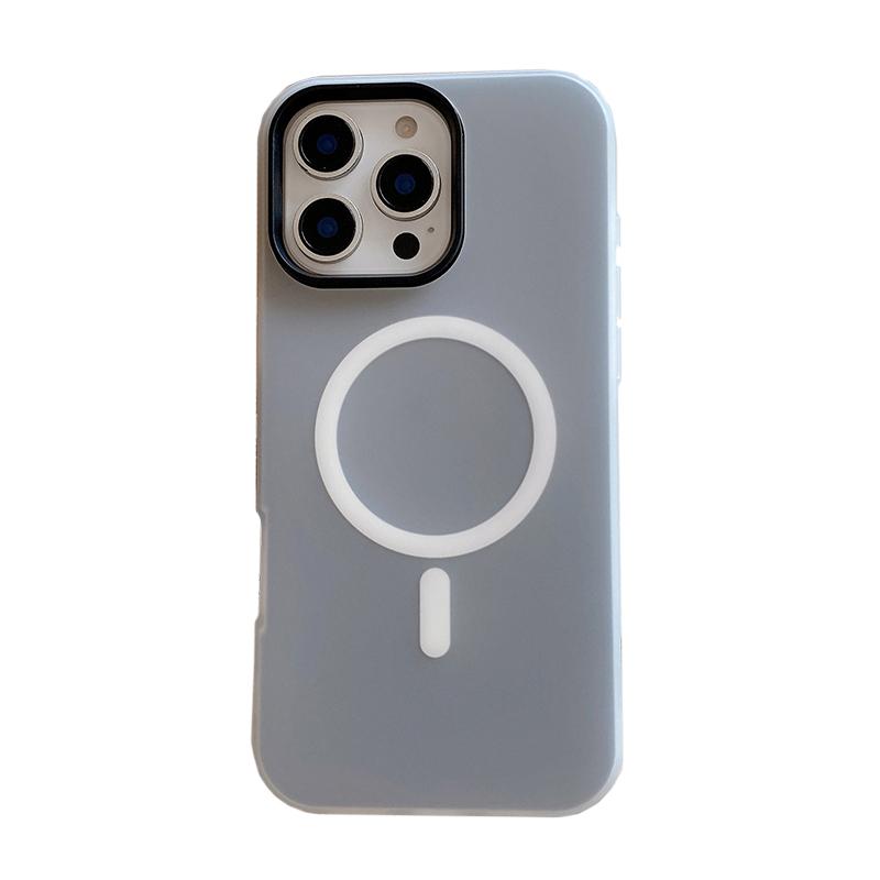 Конфетный Цвет Для Magsafe Магнитный Беспроводной Зарядки Чехол Для Телефона Для iPhone 17 Air 16 15 14 13 Pro Max 2 в 1 Матовый ТПУ Задняя Крышка