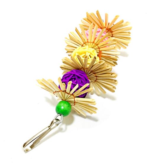 Питомец Птица Попугай Ротанг Мяч Колокольчик Качели Подвесные Лазание Клетка Декор Кусать Жевательная Игрушка