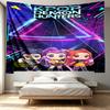 KPop Demon Hunters Print Tapestry - Portable Wall Decor Cloth, for Home, Dorm, Travel, Bedroom, Living Room - Ideal Birthday Housewarming Gift