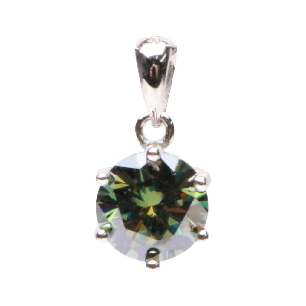 Bien Vetu Green Moissanite Pendant 1.2 Carat Simple 420