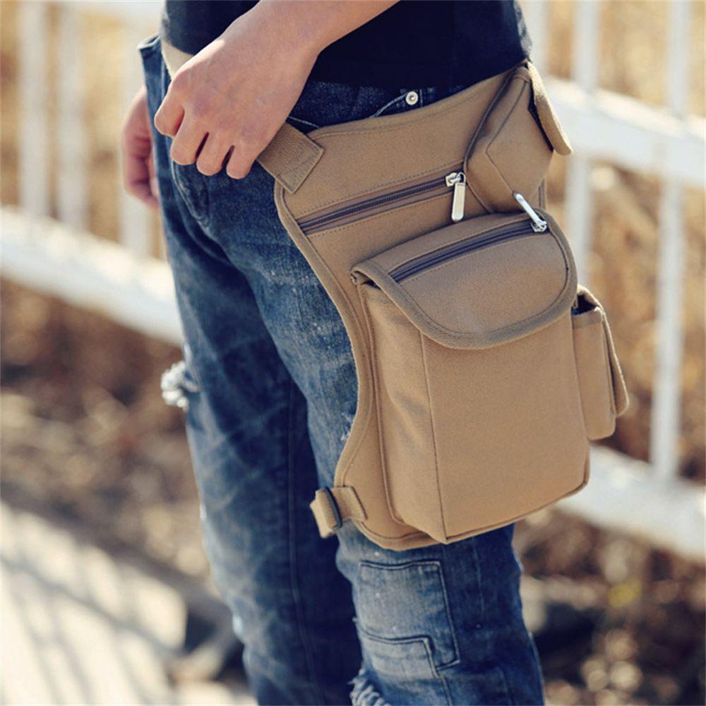 Canvas Outdoor Thigh Drop Leg Waistband Bicycle Cycling Phone Wallet Waist Bag Fanny Packs Leg Bag