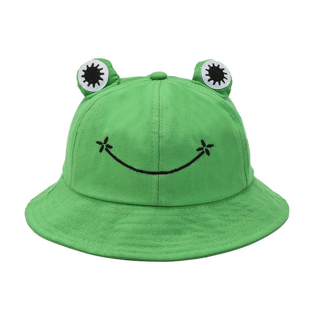 Parent-Kid Frog Bucket Hat Panama Fishing Hat Cartoon Cute Hats For Women Men Bob Chapeau Outdoor Sun Fisherman Caps