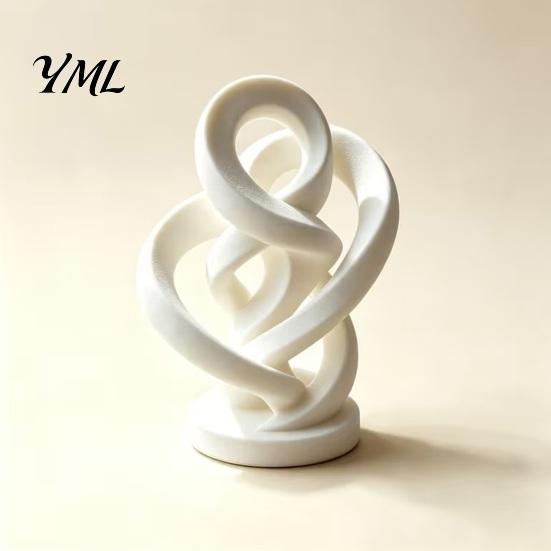 Small Portable Art Ornament Modern Abstract Twisted Statue, 3D Printed Infinity Twist Ornament, Minimalist Artistic Shelf Display Piece Sculpture for