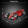 High-Tech 1380Pcs Formula F1 50cm Supercar Model Building Block Gift For Kids For Adult