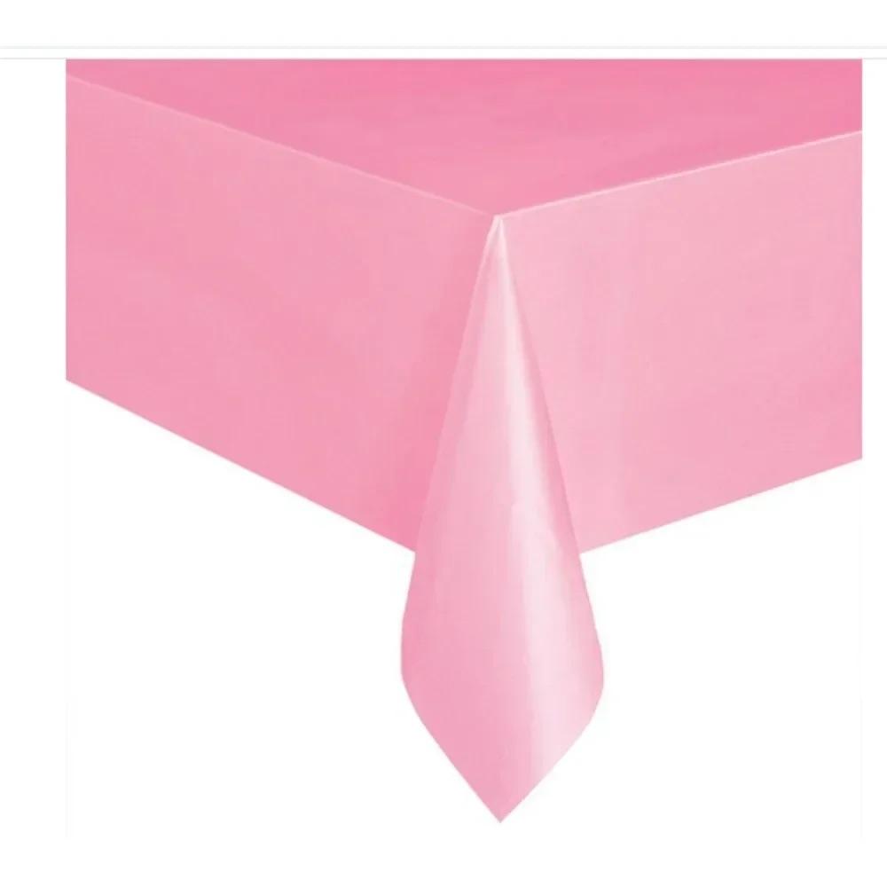 Disposable Plastic Tablecloth 137x274cm Rectangular Table Cover for Birthday Wedding Party Decorations