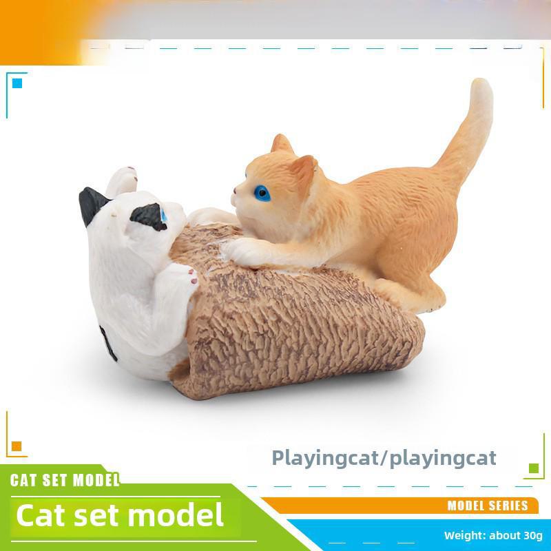 Детский набор игрушек «Черно-белый котенок» — китайские сельские украшения в виде кошечки