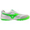 Mizuno Морелия Сала Про Комфортабельный TF (Резиновые шипы) Прочные нескользящие футбольные бутсы унисекс, серебристо-зеленые, Q1GB2513