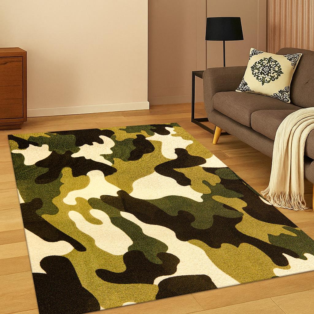 Military Colorful Camouflage Carpet Rug for Home Bedroom Living Room Sofa Doormat Kitchen Decor ,Kid Play Non-slip Area Rug Mats