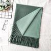 Thickened Solid Color Double Sided Imitation Cashmere Scarf Autumn and Winter Atmosphere Women's High End Versatile Men's Scarf Warm Shawl