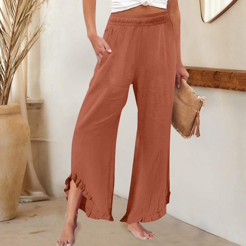 Женские брюки с карманами, деловые, повседневные, легкие, свободные брюки