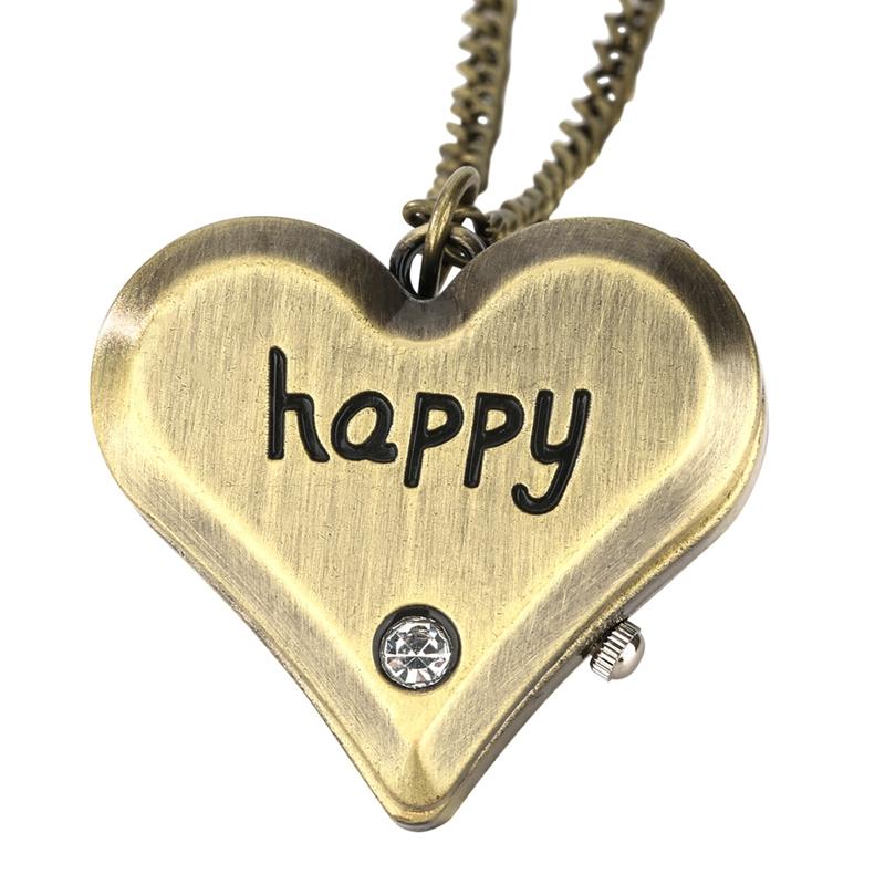 Antique Bronze Cute Lovely Vintage Key Shape Quartz Pocket Watch Buckle Necklace Gift Wall Chart FOB Pendant Clock Collectibles