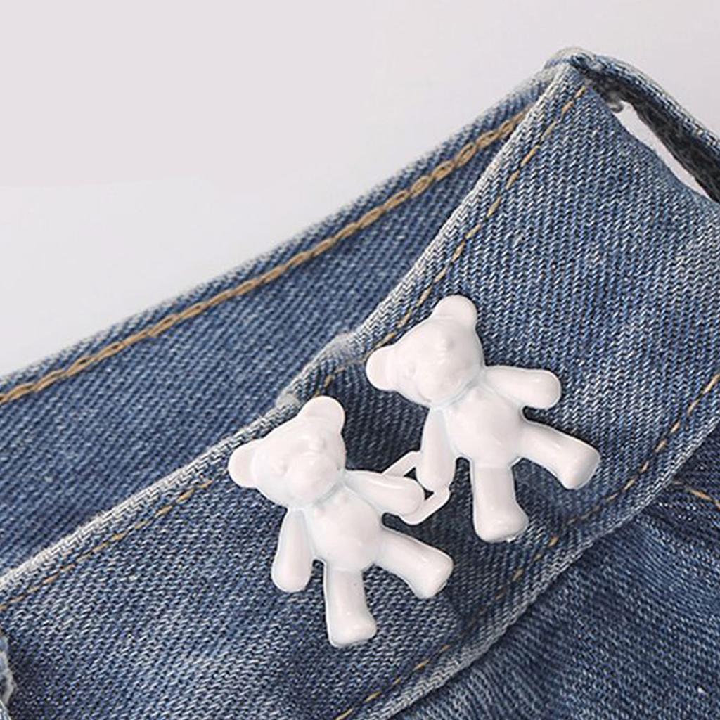 Брюки «Медведь» Пряжка на талии Регулируемые булавки на джинсовых пуговицах Съемный пояс Затягивающий пояс Зажимы для брюк Джинсовые пуговицы не требуют шитья