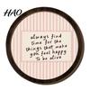 Decorative Wooden Frames for Walls Retro Striped Wall Decoration with Funny Slogan, Rustic Hanging Ornament, Round Sign Mounted Art Decor Bathroom And