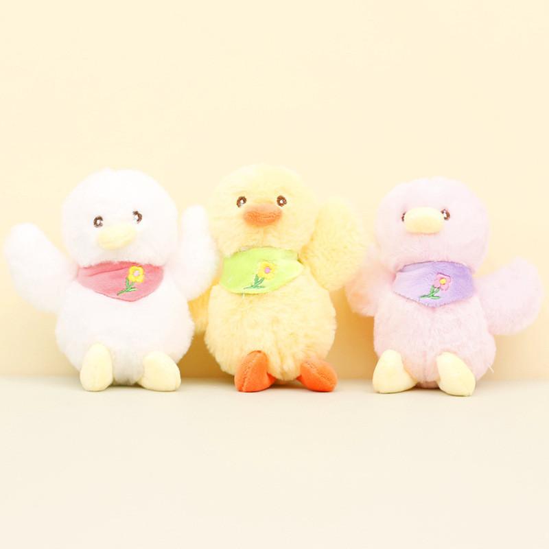 Cute White Duck Plush Keychain Sweet Duck Doll Soft Bag Ornament For Couples