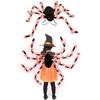 Страшный Хэллоуинский Паук 2 в 1 Светодиодный Хэллоуинский Костюм Паука для Косплея, Плюшевый Рюкзак-Костюм Паука с Фиолетовым Светом