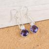 Iolite Gemstone 925 Sterling Silver Jewelry Handmade Earrings 1.90" For Gift EE-46-4