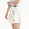 MLB Boston Red Sox Sports Lifestyle Embroidered Logo Trendy High-Waisted Pleated Casual Skirt Women skirts Ivory 3FSKB0133-43IVS