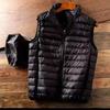 Autumn Winter Men Ultra Light Down Vest White Duck Down Coat Parka Sleeveless Waistcoat
