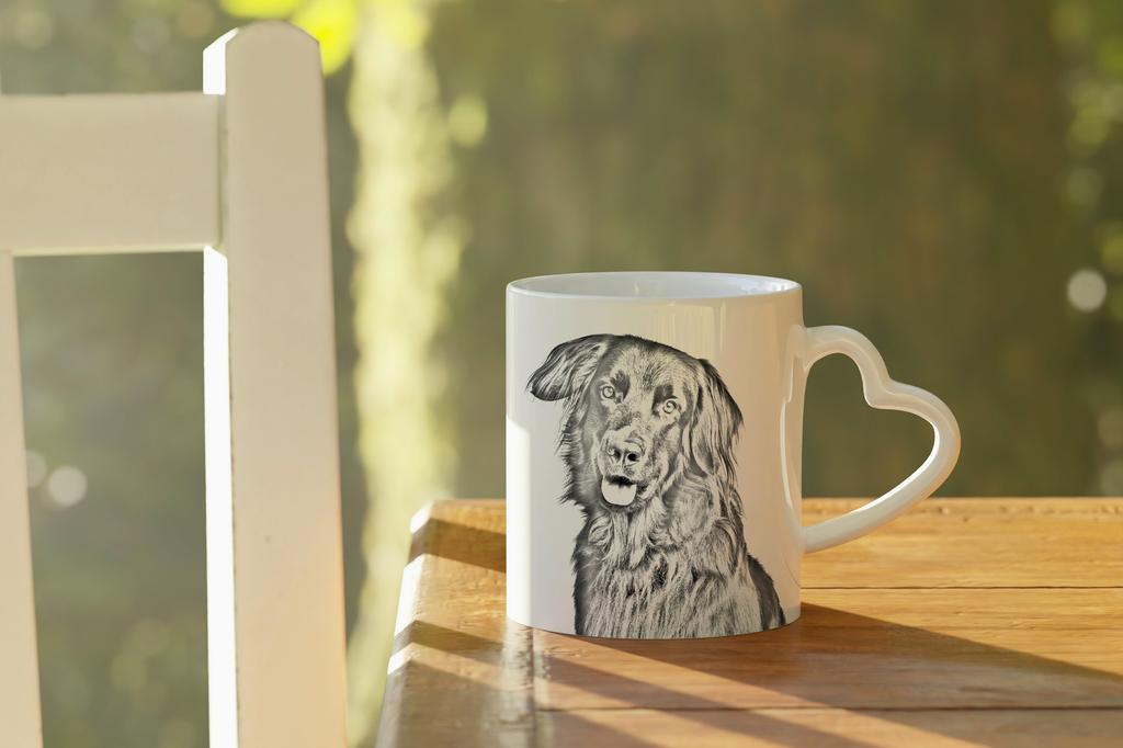 Hovawart, Hovie - cup with a dog, adorable cup with a heart-shaped handle, universal gift from the Art-Dog brand