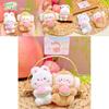 Adorable Peach You Delight Series Plush Magnetic Keychain Couple Bag Charm Gift