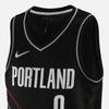 Nike x NBA Portland Trail Blazers Icon Edition Jerseys 'Damian Lillard 0' Men's DH8068-010