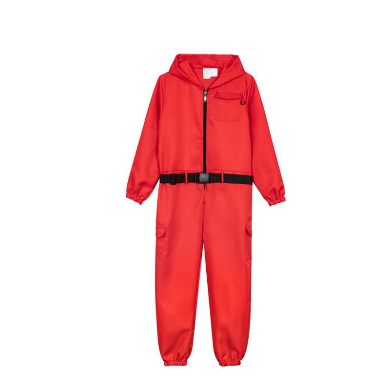 Детский Хэллоуин Косплей Игра Красный Костюм Детская Вечеринка Ролевая Игра Наряд для Переодевания Рабочая Одежда Комбинезоны