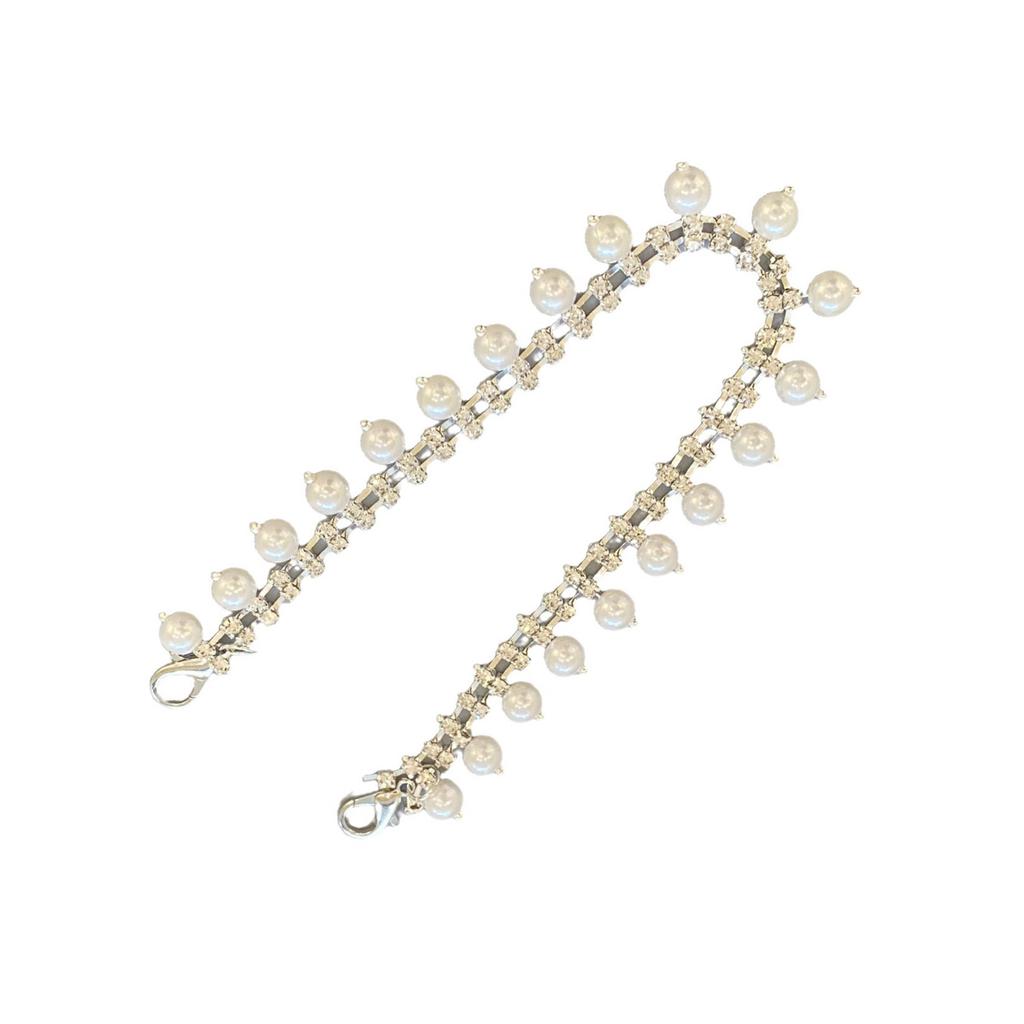 Элегантный съемный бусинный каблук-подвеска, стильный задний каблук-подвеска, аксессуар для каблука, бисерные украшения для женщин