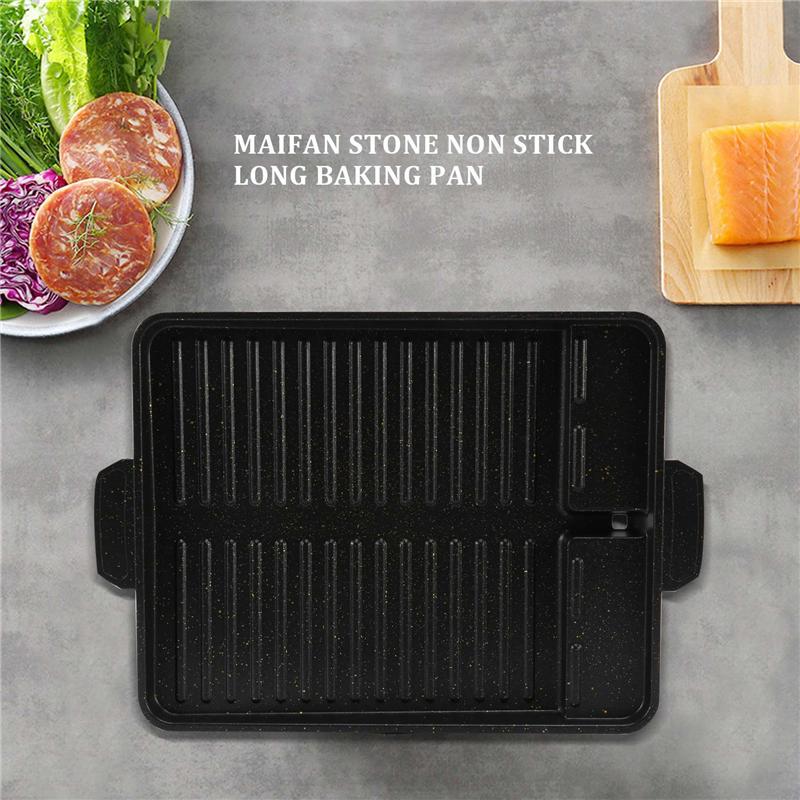 2025 Trend Portable Korean BBQ Grill Pan Non-Stick Grill Plate Butane Gas Stove Cooker Party Picnic Terrace Beach Barbecue Tray