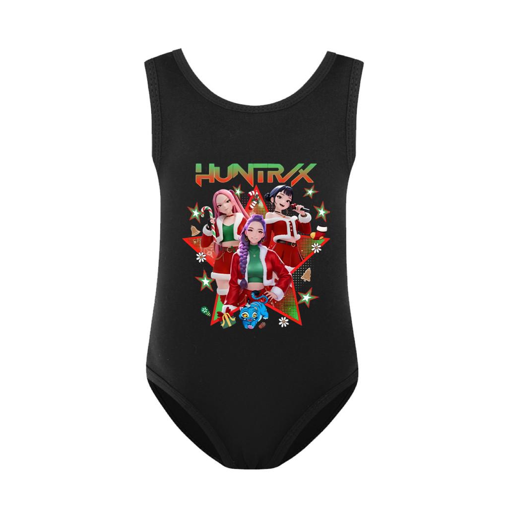 5182 Детский Купальник для девочек Рождество Новый год Руми Мира Зои Принт Купальный слитный купальник