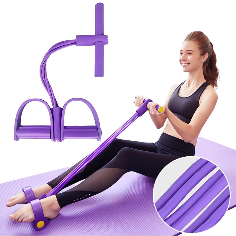 Fitness Resistance Bands-6 Tube Pedal Ankle Puller 2025 Upgrade Stretch Bands For Exercise Sit Up