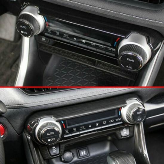 Black Brushed Air Condition Adjustment Button Cover Trim For Toyota RAV4 -23