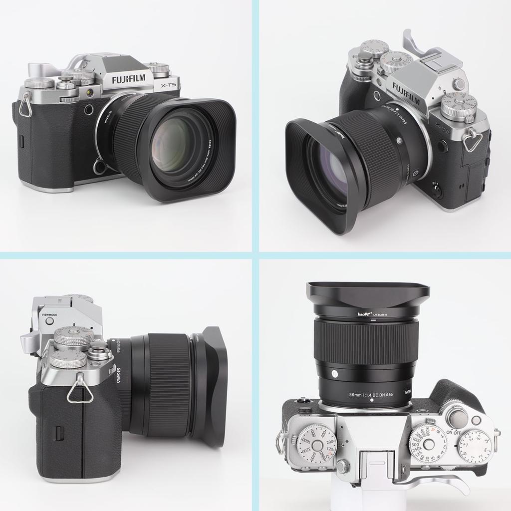 Металлическая бленда Haoge Bayonet Square Sigma 56mm DC DN для современного объектива F1.4, 18-50mm F2.8, LH-SM5614