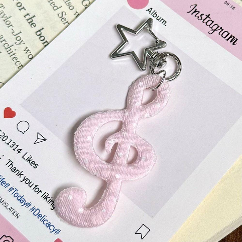 Cartoon Shape Fabric Pendant Portable Mobile Phone Pendants Cute Cartoon Musical Charm Key Ring