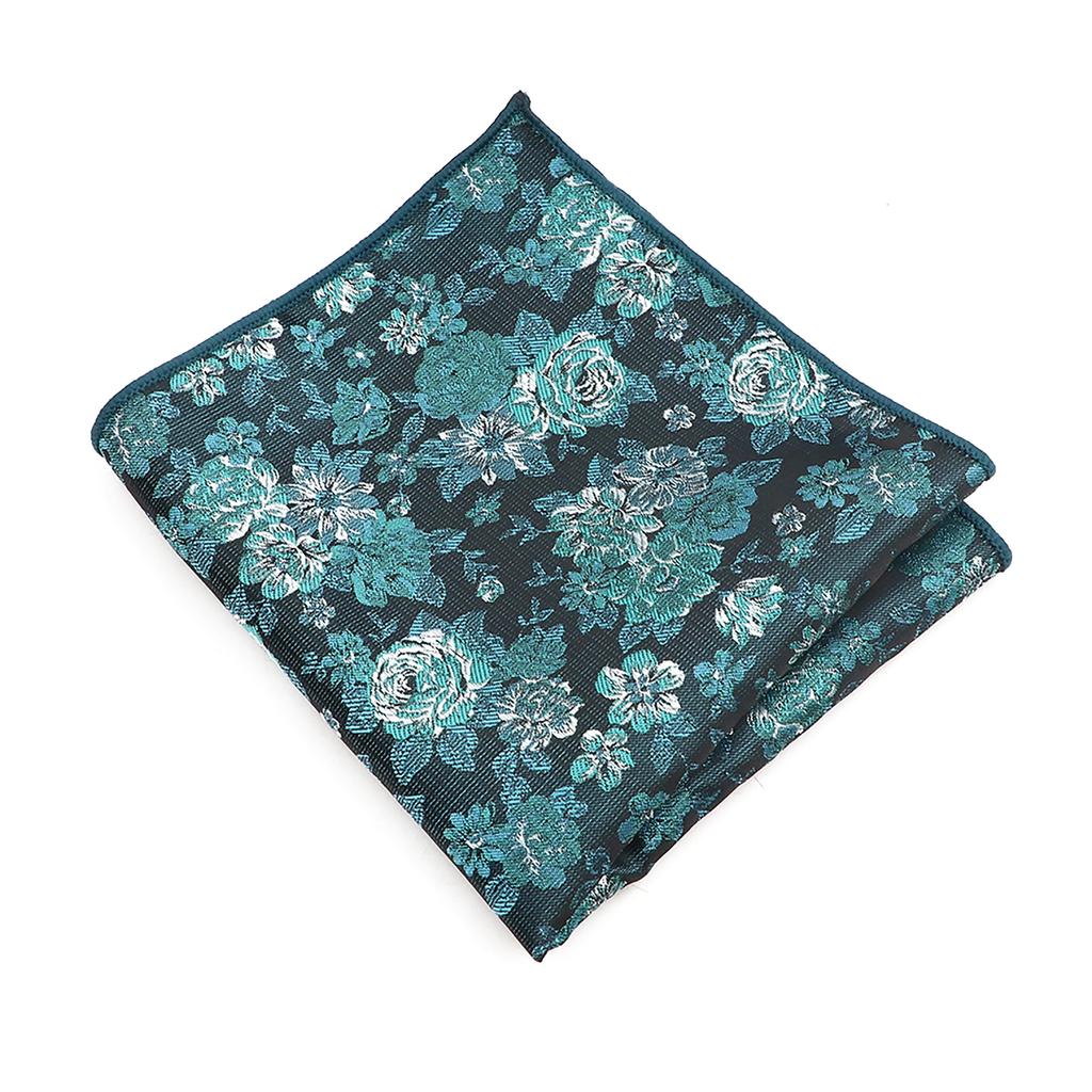 High Quality Men Handkerchief Red Blue Rose Floral Constellation Designed Wave Lines 26cm Width Tuxedo Suit Shirt Pocket Square