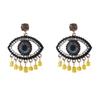 Devil's Eye Drip Oil Alloy Earrings: Trendsetting European & American Street Style