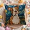 Creative Cute Starry Sky Puppy Pillow Case Pattern Printed Pillowcase for Living Room Sofa Cushion Cover  Bedroom Decor