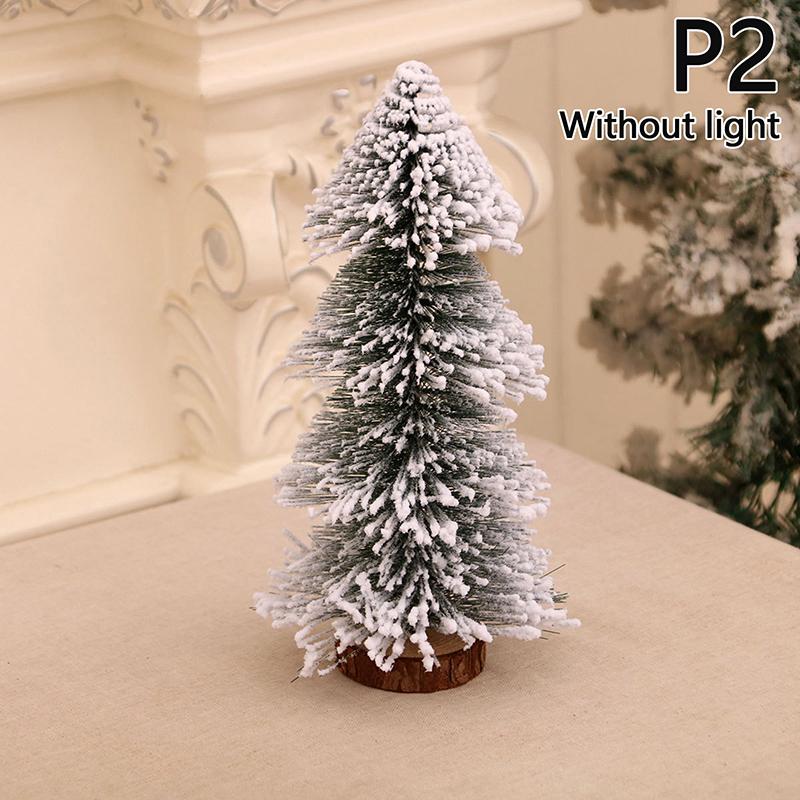 Светодиодные украшения для рождественской елки, настольный миниатюрный светильник, домашний декор, мини-светящиеся украшения для рождественской елки своими руками для офисной вечеринки