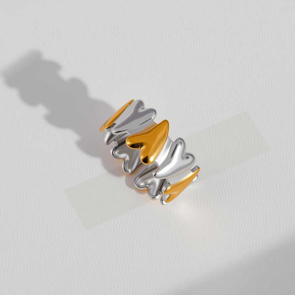 Fashion Geometric Rings for Women Gold Silver Color Stainless Steel Adjustable Ring Wedding Party Fashion Christmas Jewerly Gift
