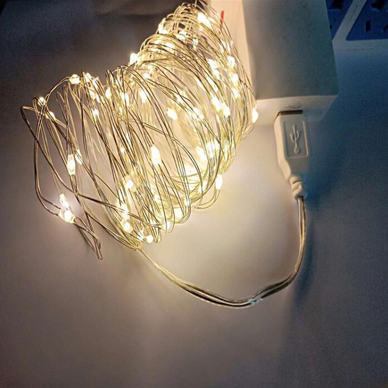 2M 20Led 3M 30Led USB-управляемые мини-светодиодные гирлянды из медной проволоки