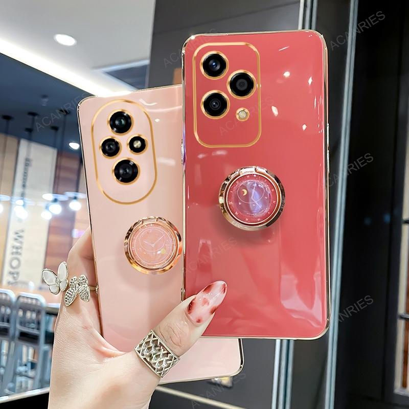 Honor200 200lite Роскошный чехол-подставка с кольцом-держателем для Huawei Honor 200 Lite 100 Pro 5g Мягкий силиконовый чехол-подставка Funda Coque