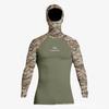 Mens Long Sleeve Hooded Rash Guard UV Protection Surfing Shirt Diving Swimming Water Sports