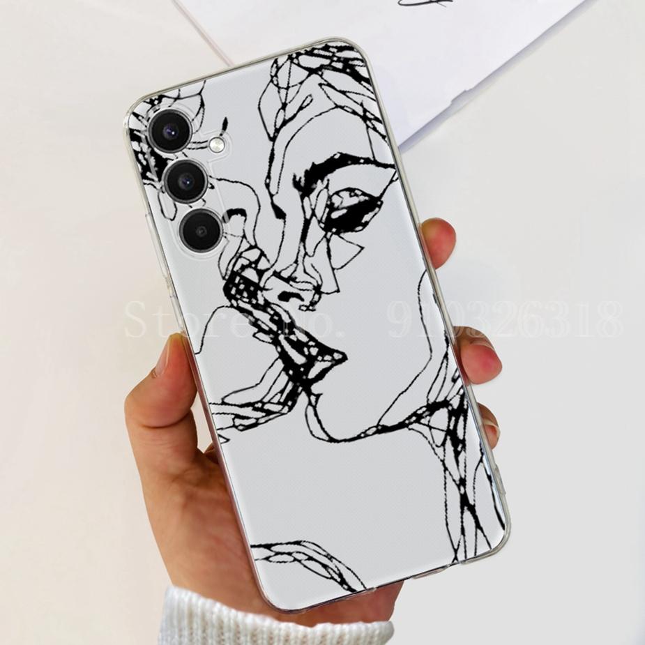 Для Samsung Galaxy A14 A24 A34 A54 Чехол Новая Мода Расписной Чехол Мягкий Силикон ТПУ Чехол для Телефона Для Samsung A54 A 14 24 34 Fundas