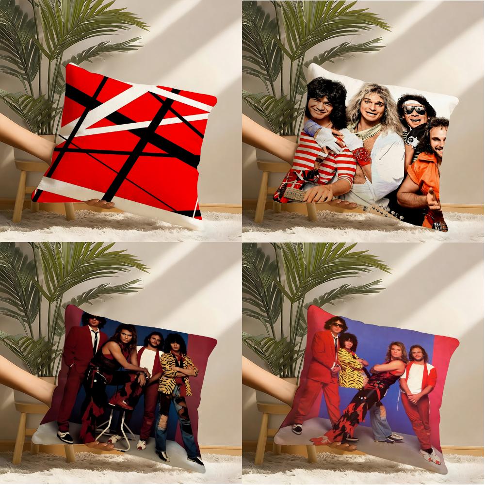 Van HHalen Rock Band Pillow Case Pillowcase Doublesided Printed Sofa Cushion Bedroom Headboard Pillow