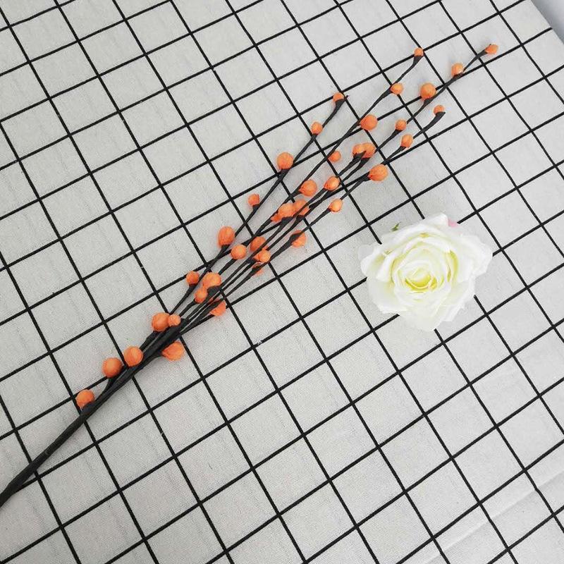 Прямые продажи Зеленые растения Высококачественная имитация Серебряной ивы Искусственный цветок Имитация цветочной ветки Сливовый бутон Современное украшение для дома