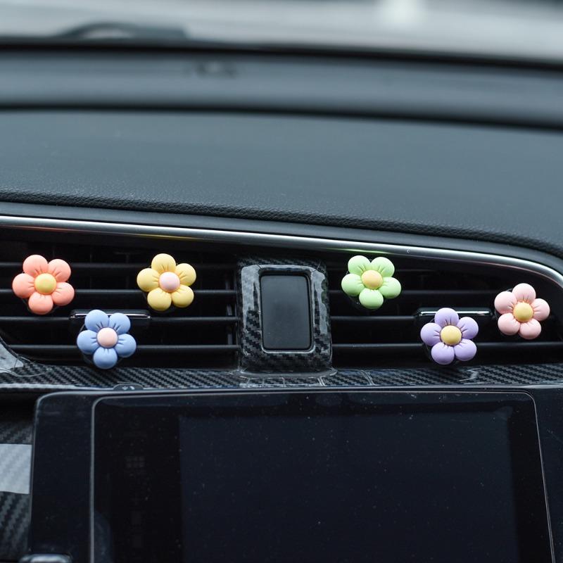 Автомобильный воздухозаборник Ароматерапевтический зажим Лечебный маленький цветок Украшения Аксессуары Автомобильный кондиционер Дефлектор Ароматные ломтики Держатель