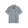 Levis Рубашка мужская джинсовая рабочая с коротким рукавом, свободного кроя, на пуговицах, 003O1-0004