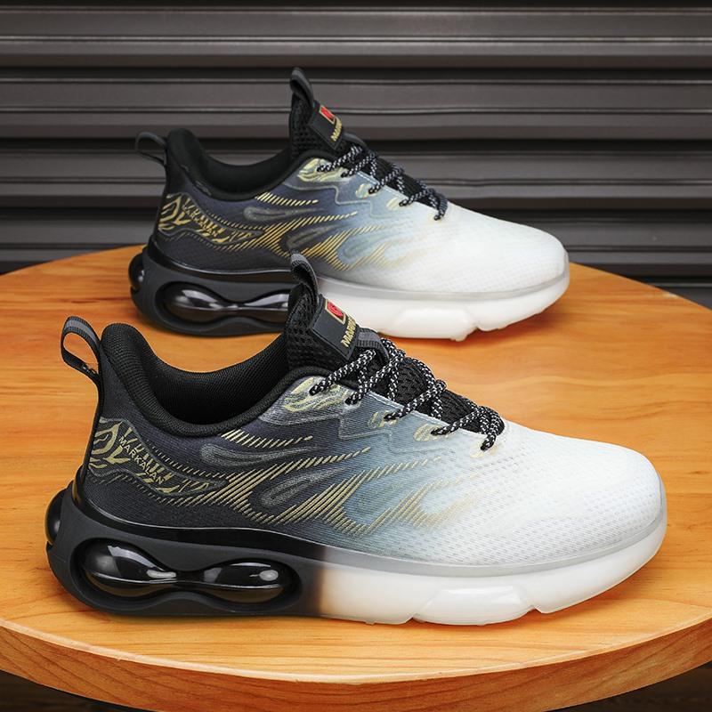New Autumn Men's Luminous Casual Shoes Breathable Air Cushion Running Shoes Black Sneakers Men's Shoes