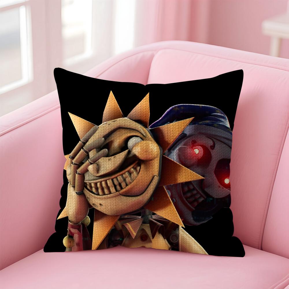 Чехол на подушку Five Nights at Freddys Натуральный лен Наволочка Двусторонний принт Декоративный чехол на диван Домашний декор Подарок